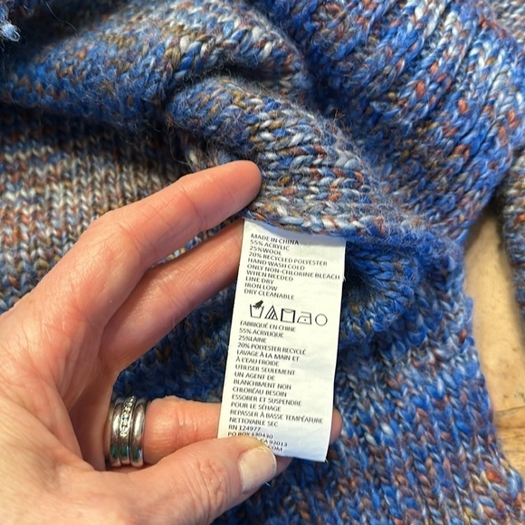 Fall Cozy Vibes: Prana Multi-Color Slub Knit Sweater Size M - Picture 4 of 7